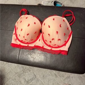 Victoria's Secret Red and Cream Bra